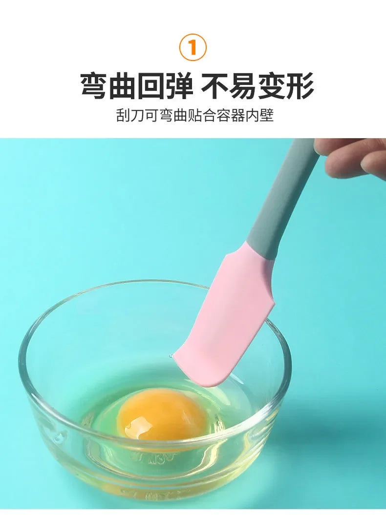 1PC Silicone Spatula Butter Cake Cream Scraper Blade Batter Brush Baking Tools Small Silica Gel Scraper Kitchen Baking Gadgets