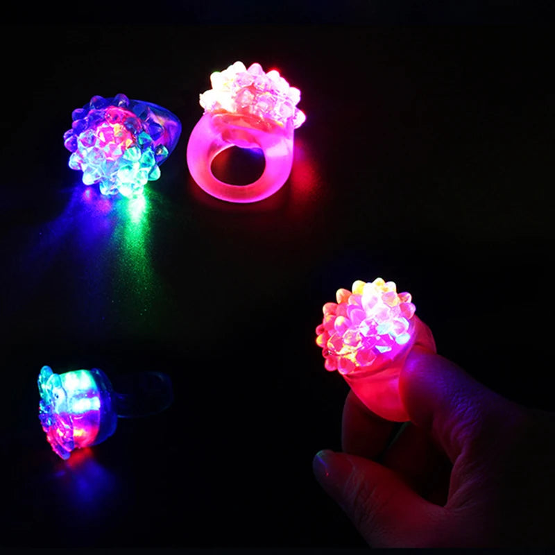 20/30/50pcs Glowing Rings LED Light Up Luminous Rings Party Favor Toys Flash Led Lights Glow In The Dark Party Supplies