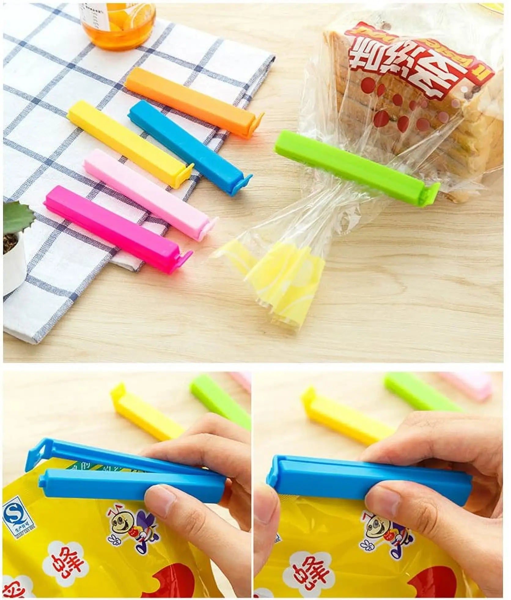 20PCS Random Color Versatile Kitchen Bag Clips Food Snack Organizer Tea Bag Seal Clip Kitchen Tools Durable and Reusable Tools