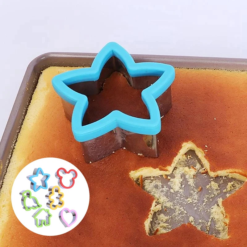 Hot Animal Dinosaur Star Heart Shape Stainless Steel Bread Mould Metal Cookie Cutters Mold Baking Sandwich Cutter Set for Kids