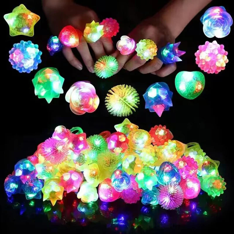 20/30/50pcs Glowing Rings LED Light Up Luminous Rings Party Favor Toys Flash Led Lights Glow In The Dark Party Supplies