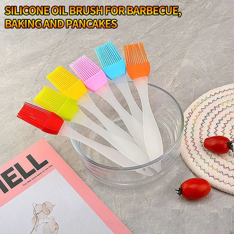 Silicone Oil Brush Small Barbecue Brush Household Kitchen Baking Pancake Oil Brush Tool High Temperature Resistant No Hair Drop