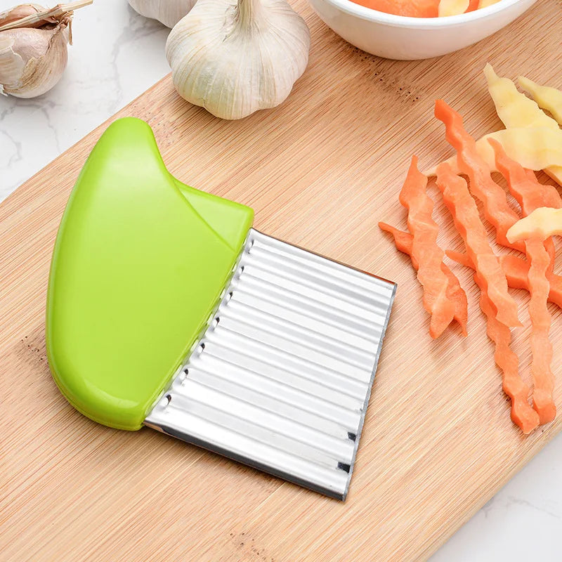 Stainless Steel Potato Knife Wave Shaped French Fries Potato Chip Slicer Carrot Fancy Vegetable Cutter Kitchen Accessories