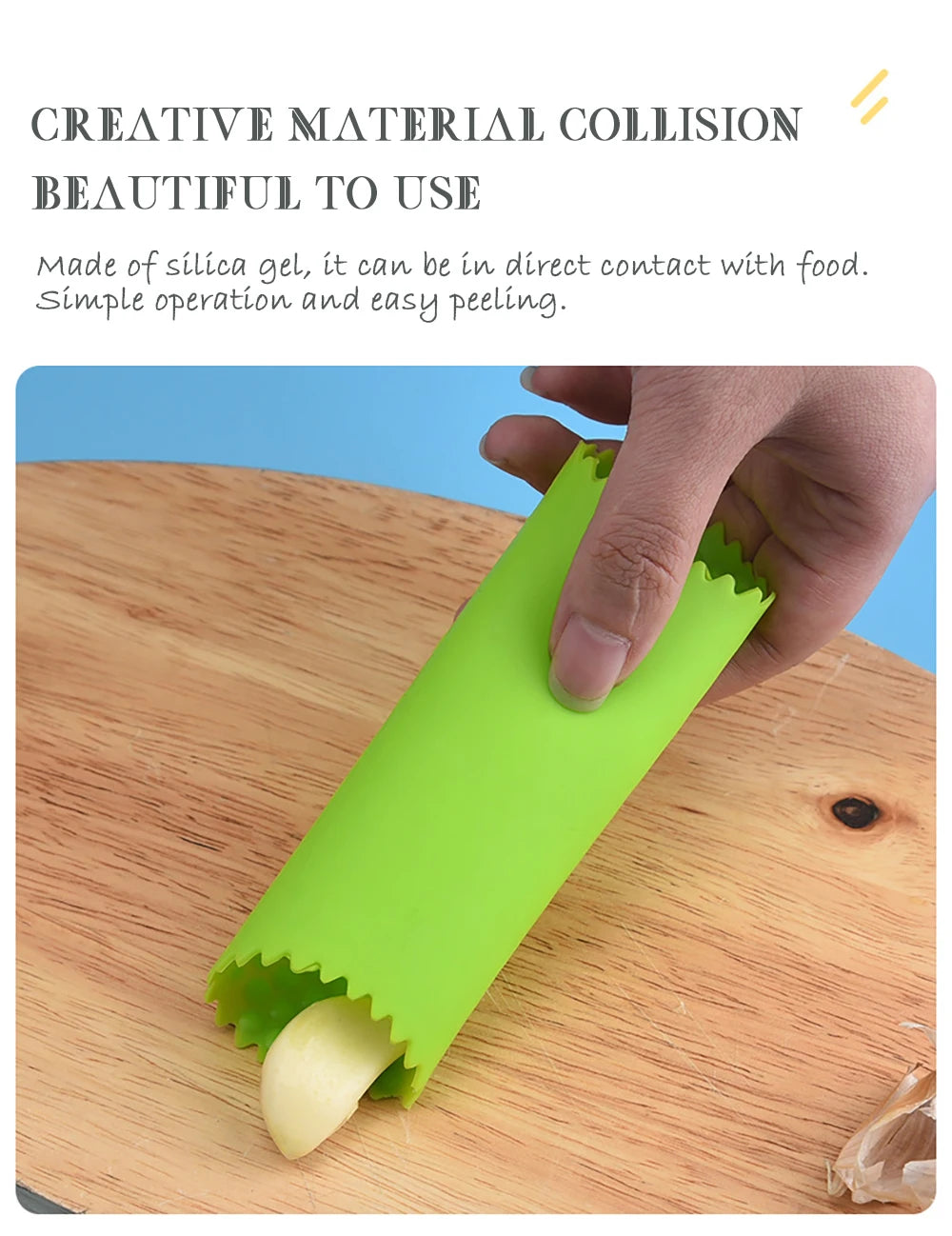 Silicone Garlic Peeler Easy Useful Kitchen Fruit Vegetable Tools Tube Garlic Stripper Non-toxic Safety Gadget