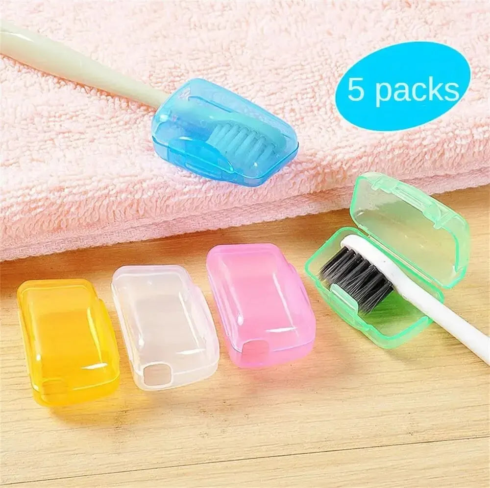 5pcs Portable Toothbrush Head Protective Cover Dustproof Head Cover Toothbrush Head Protective Case For Travel Hiking Camping