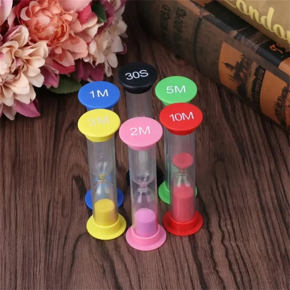 Sand  Meter 30 Seconds/1 Minute/2 Minutes/3 Minutes/5 Minutes/10 Minutes Plastic Sand Timer Small Clock Hourglass Clocks