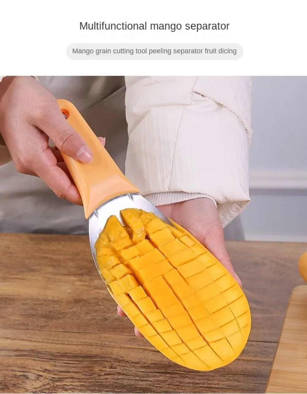 Multi Functional Mango Peeler Mango Peeling Cutting Knife Mango Peeling Separator Mango Scoop Avocado Peeler Fruit Kitchen Tool