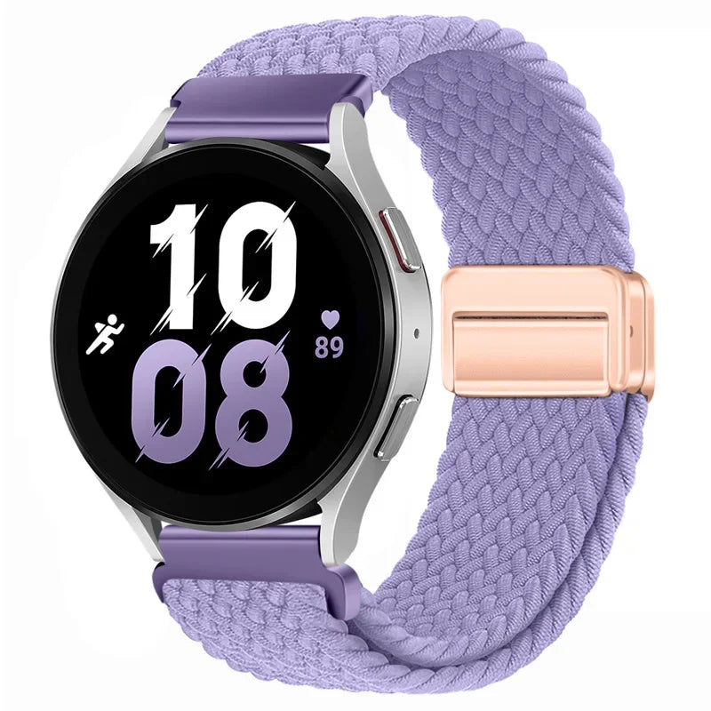 20mm 22mm Magnetic Braided Loop Nylon Strap For Huawei Watch 4/3/GT4-3-2 Pro Samsung Watch 6 5 4 3 Amazfit GTR/GTS Bracelet Band