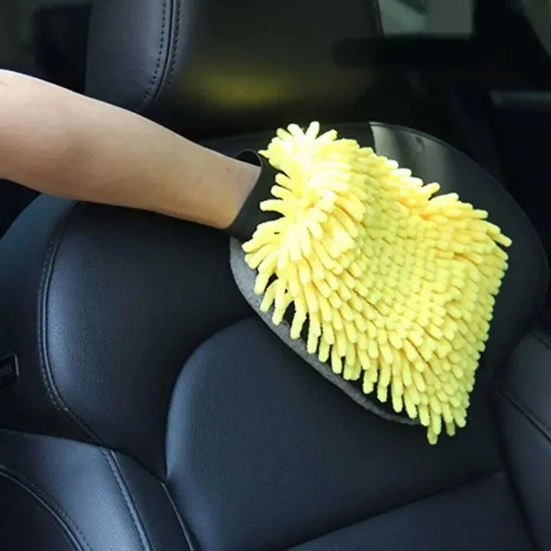 1/5pcs Car Washing Gloves Waterproof Microfiber Chenille Gloves Car Cleaning Mitt Detailing Brush Auto Care Double-faced Glove