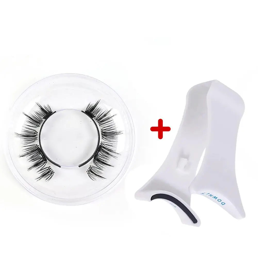 1pair Magnetic Eyelashes Handmade 3D Natural Magnetic False Eyelashes Reusable Magnetic Eyelashes Tweezers Set