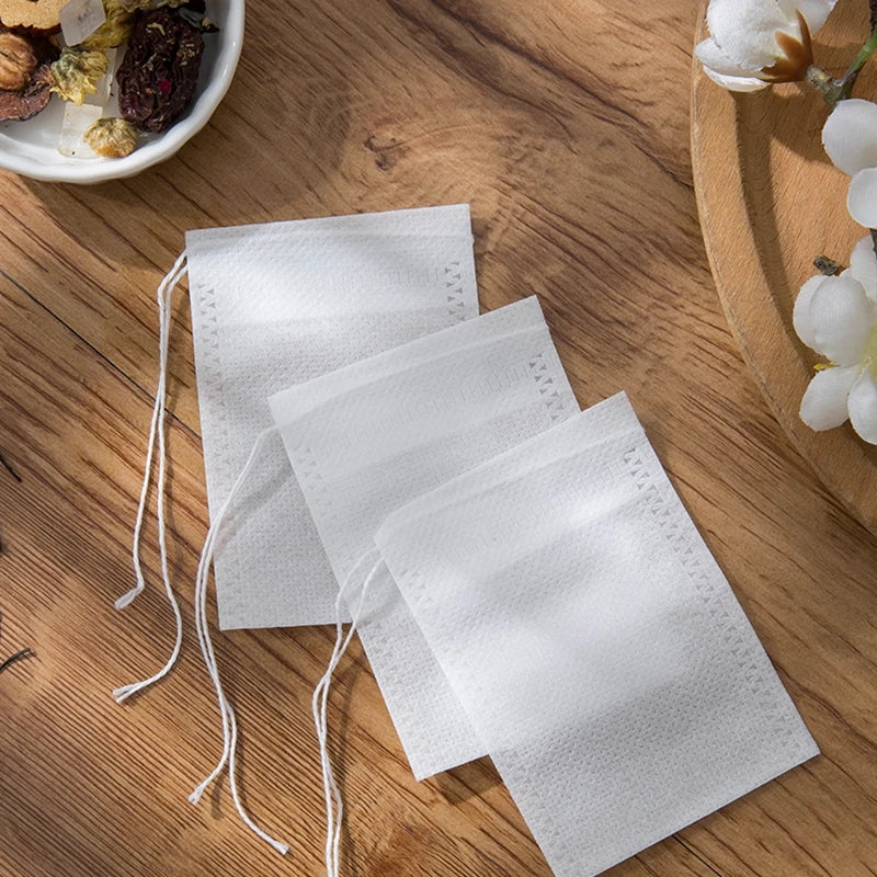 Disposable Teabags Empty Scented Tea Bags with String Heal Seal Filter Paper for Herb Loose Tea Kitchen Accessories Tools