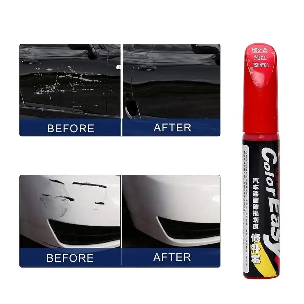 Car paint scratches repair brush pen waterproof water paint marker pen car tire tread care automotive  black white red silver