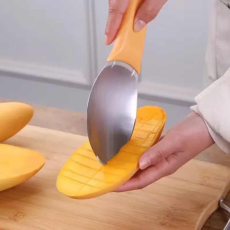 Multi Functional Mango Peeler Mango Peeling Cutting Knife Mango Peeling Separator Mango Scoop Avocado Peeler Fruit Kitchen Tool