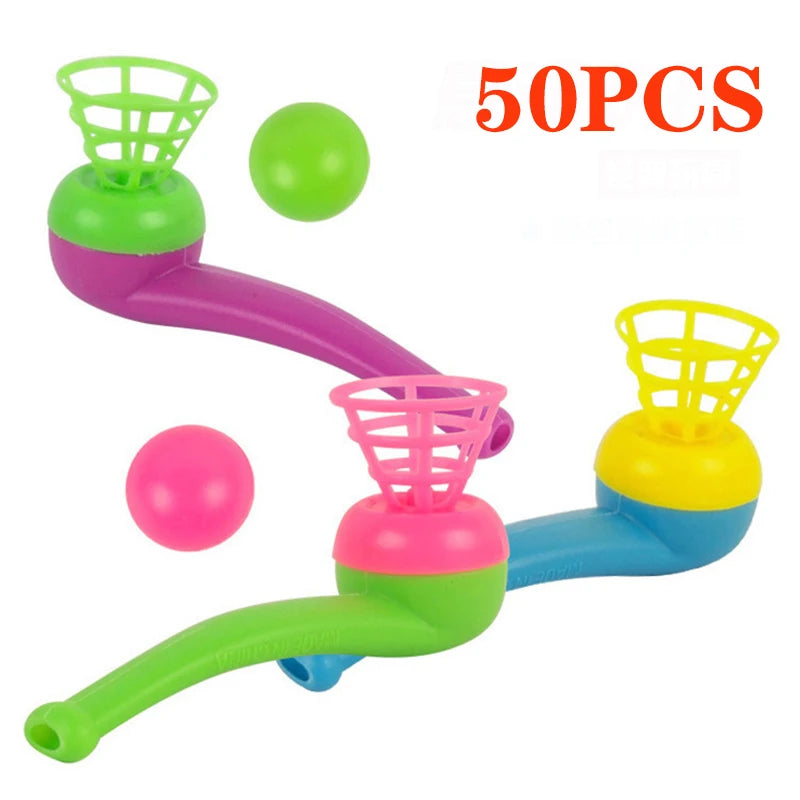 10-50PCS Fun Magic Blowing Pipe Floating Ball Game Kids Birthday Party Favors Keepsakes Carnival Christmas Party Prizes Piñatas