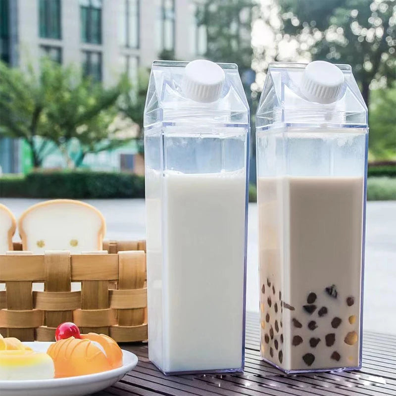 1000ml Milk Gym Water Bottle Kettle  Creative Transparent Plastic Kitchen Climbing Drinking 500ml Water Bottle Sport Drinkware