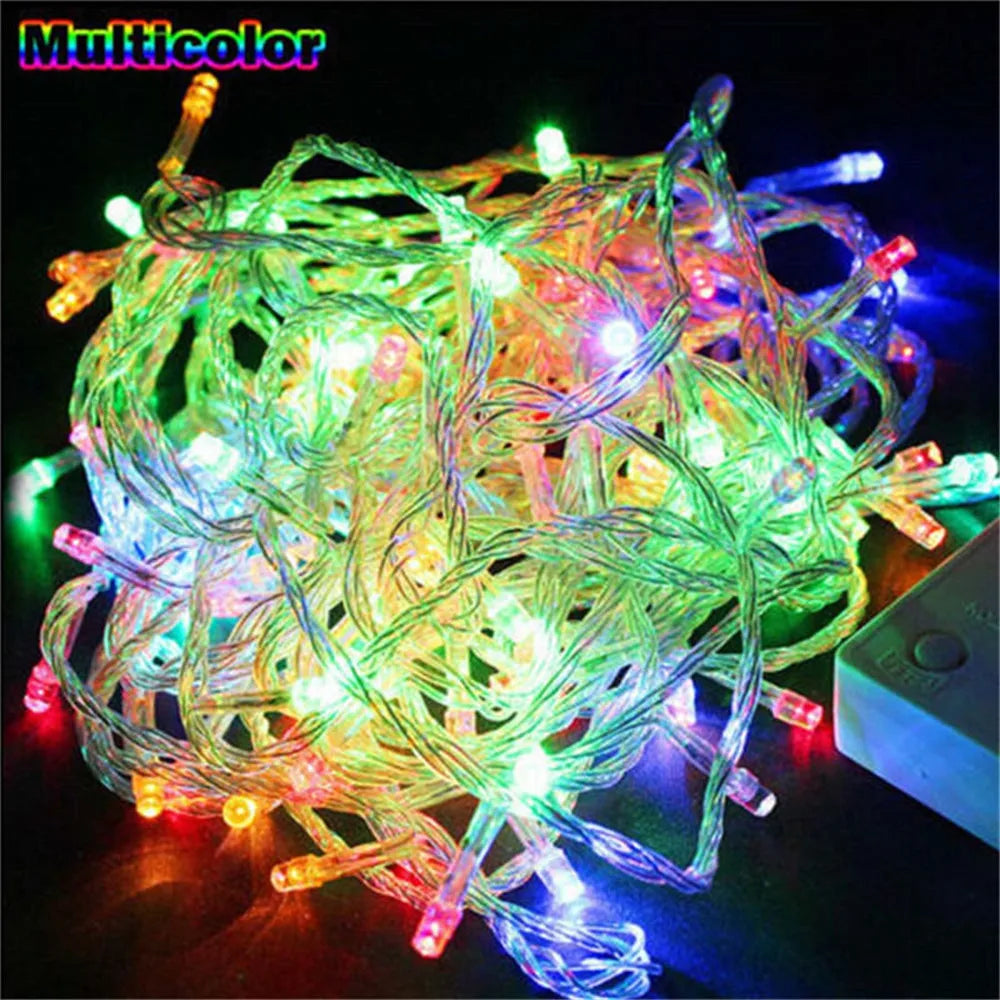 LED String Lights Garland 10M 100LED Fairy Light Christmas Tree Lamp Outdoor Waterproof Party Wedding Home Decoration Lighting