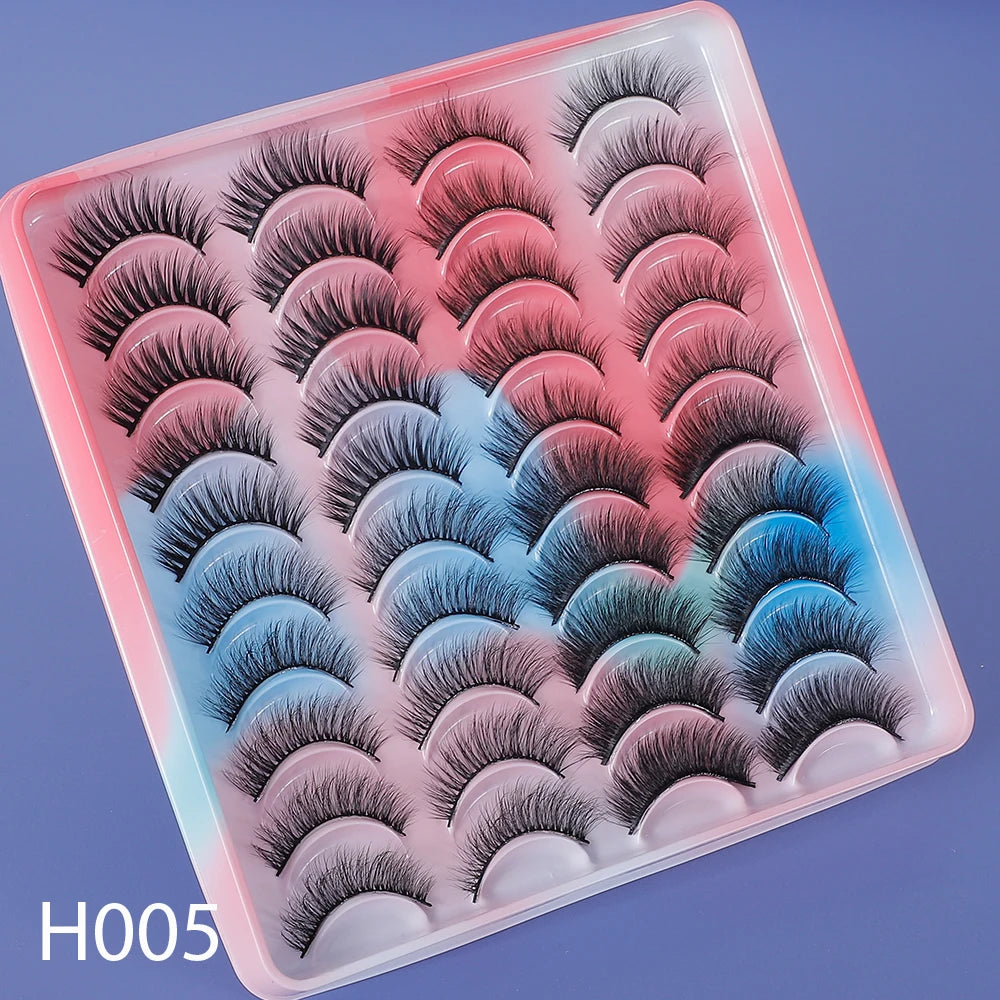 3D False Eyelashes Faux Mink Lashes Thick Natural Soft Eyelash Extension cils  Dramatic Volume Long Lashes Maquiagem