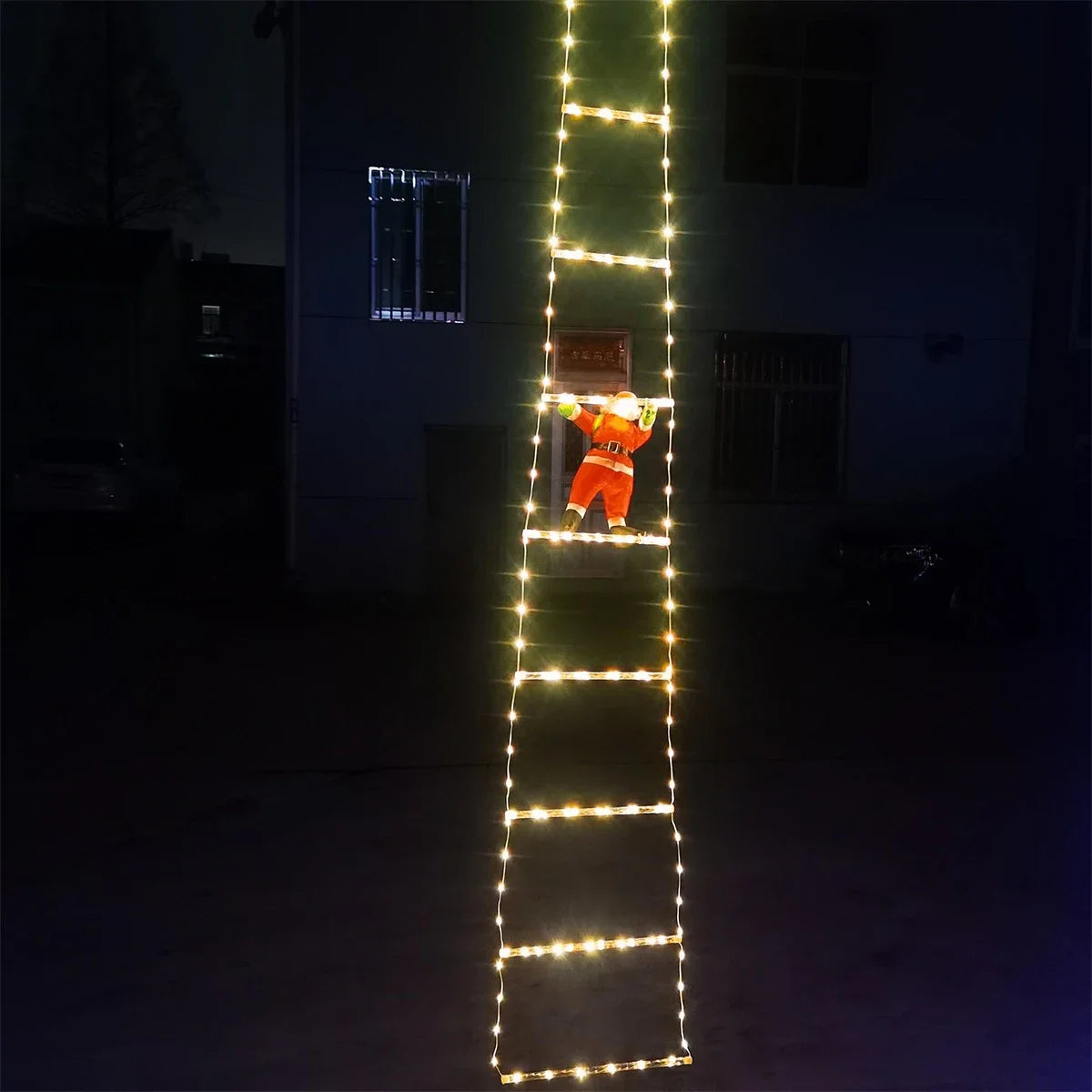 3M Santa Claus Climbing Ladder Warm Light Christmas Decoration Home Outdoor Garden Cristmas Tree Ornement New Year Gift