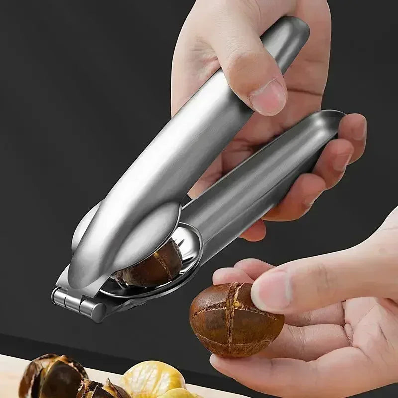 Stainless Steel Chestnut Opening Machine Nut Cracker Sheller Walnut Pliers Chestnut Cutter Opener Kitchen Gadgets Accessories