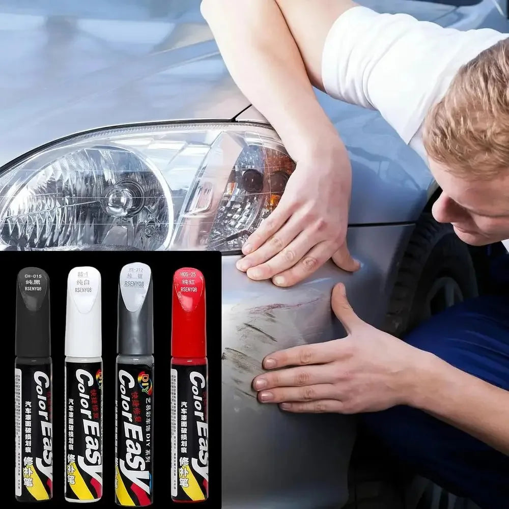 Car paint scratches repair brush pen waterproof water paint marker pen car tire tread care automotive  black white red silver