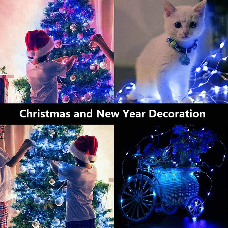 LED Fairy Lights Button Battery Light String Christmas Wedding New Year Bedroom Living Room Garden Decoration Garland