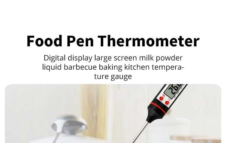 Kitchen Food Baking Digital Thermometer Electronic Probe Type Digital Display Liquid Grill Thermometer