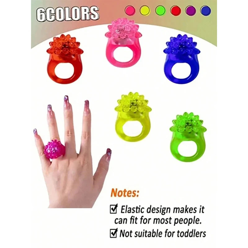 20/30/50pcs Glowing Rings LED Light Up Luminous Rings Party Favor Toys Flash Led Lights Glow In The Dark Party Supplies