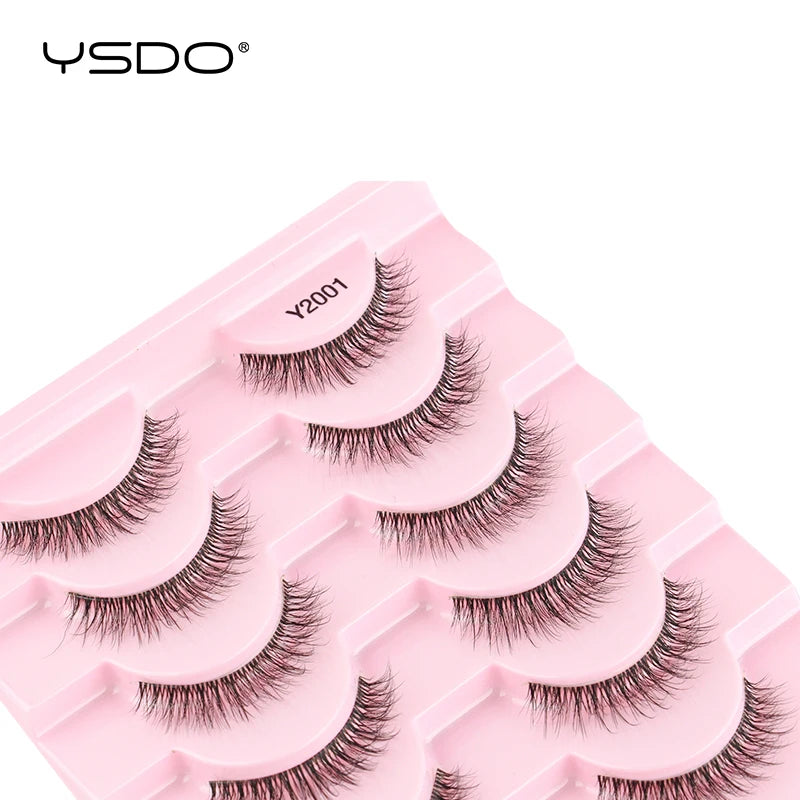 YSDO Half Eyelashes 3/10 pairs Natural Full False Eyelashes 3d Lashes  Cat Eye Fake Eyelashes Extension Faux Cils Makeup Tools