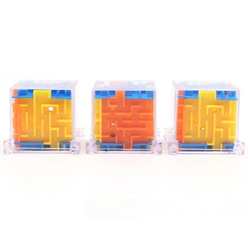 3D Maze Magic Cube Six-sided Transparent Puzzle Speed Cube Rolling Ball Magic Cubes Maze Toys For Children Stress Reliever Toys