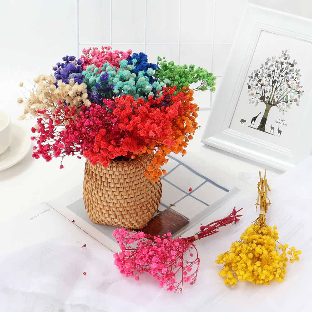 A Bunch Of Mini Natural Dried Flower Baby Breath Fresh Bouquet Decor Epoxy Resin Casting DIY Aromatherapy Candle Mold Craft Tool