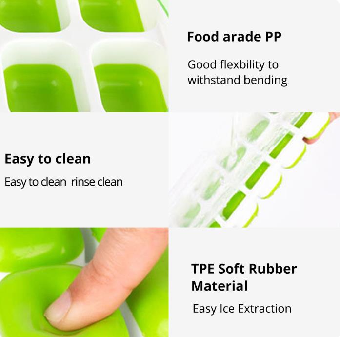 14 Grid Ice Cube Tray Silicone Mold Square Ice Cube Tray Mold Ice Cube Maker Non-toxic Durable Bar Pub Wine Ice Blocks Maker