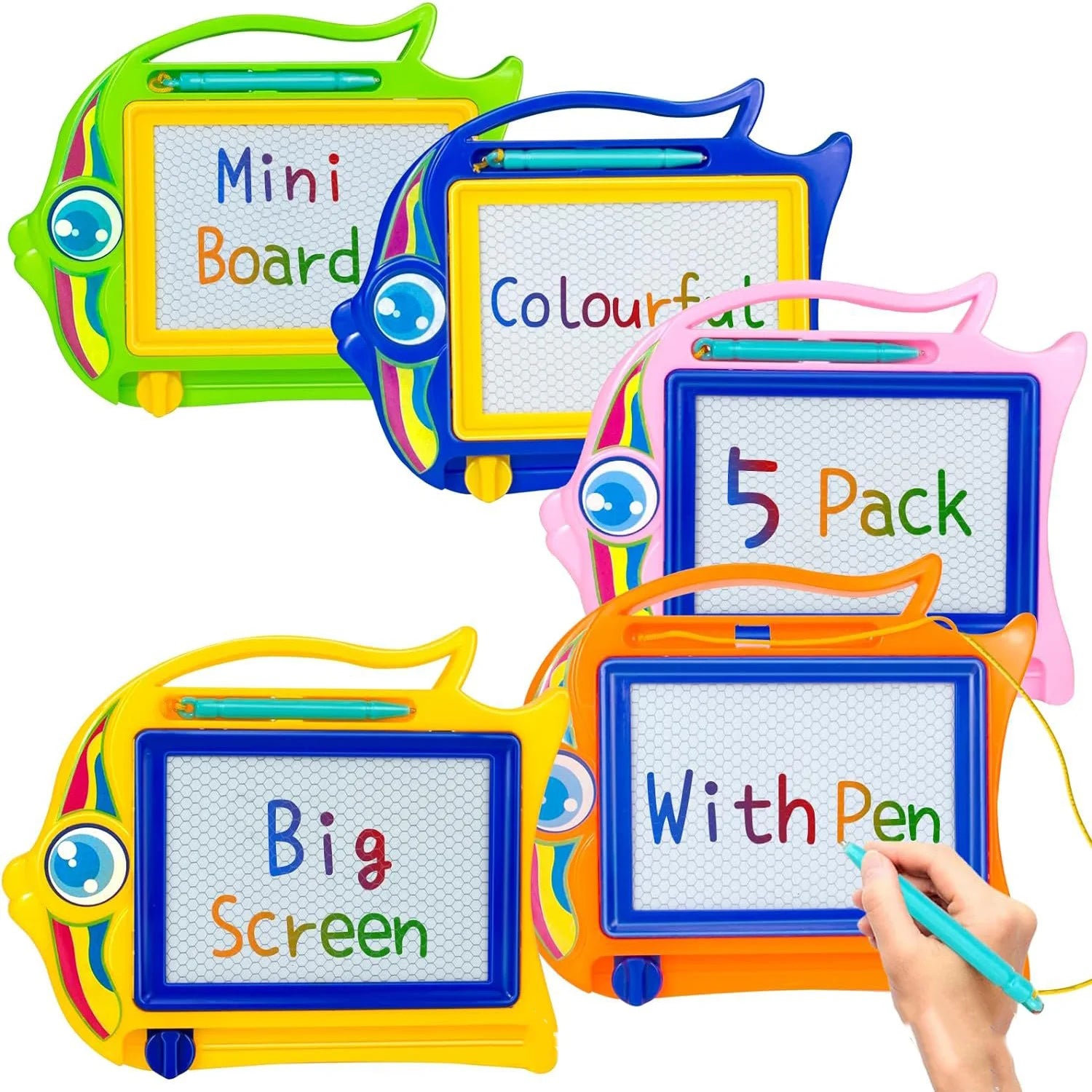 Small cartoon children's early education writing board puzzle black and white erasable magnetic drawing board puzzle