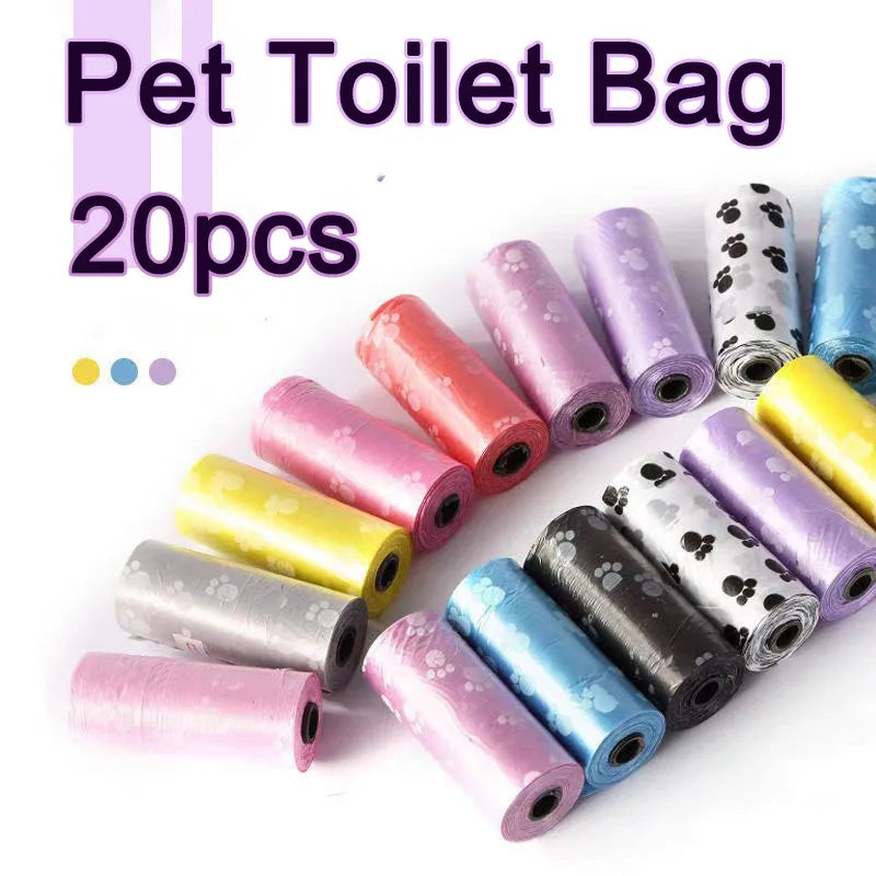 20 Rolls Dog Poop Bag Outdoor Cleaning Poop Bag Outdoor Clean Pets Supplies for Dog 15Bags/Roll Refill Garbage Bag Pet Supplies