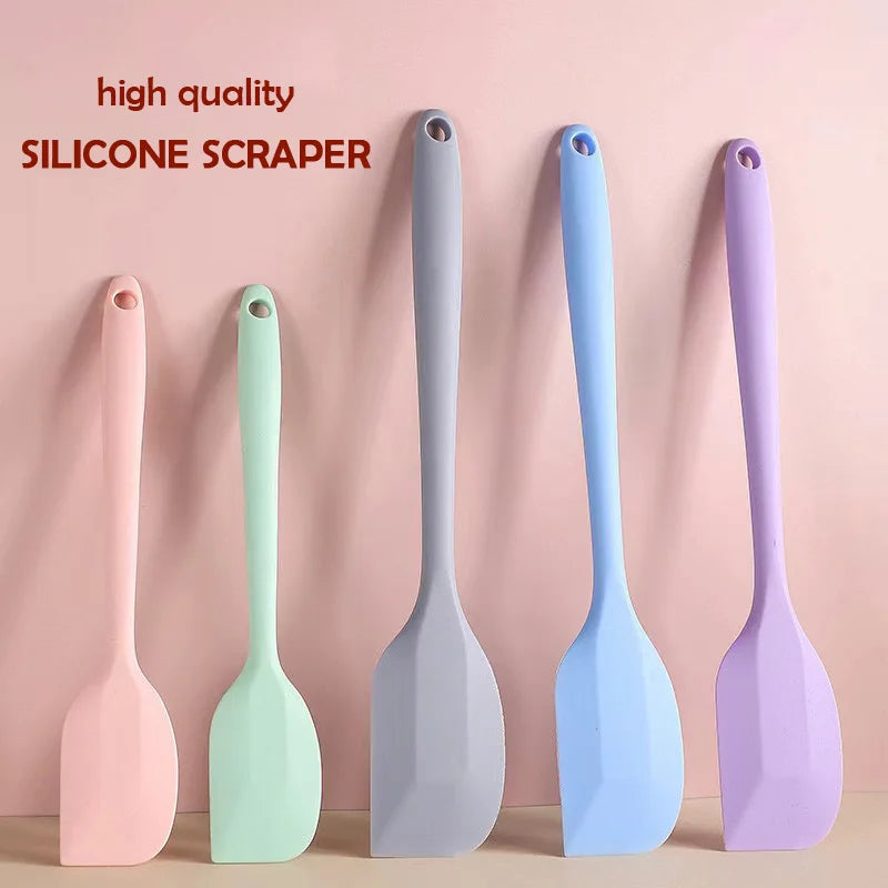 Silicone cream spatula Non-stick butter spatula Heat-resistant kitchen baking tools DIY cake baking tools