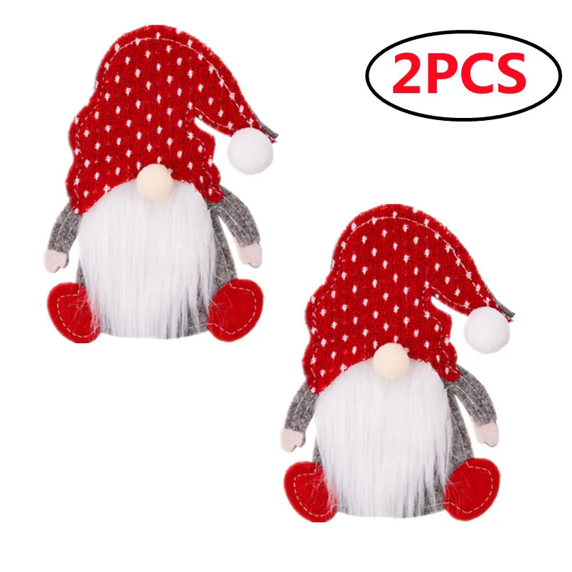 4/2/1PCS Xmas Cutlery Bag Santa Claus Knife Fork Storage Pocket Bag Christmas New Year Tableware Decorations Home Ornament