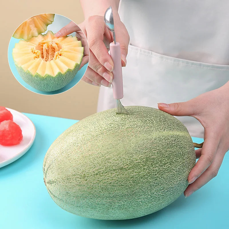 Multi Function Fruit Carving Knife Watermelon Baller Ice Cream Dig Ball Scoop Spoon Baller Kitchen DIY Cold Dishes Tools Gadgets