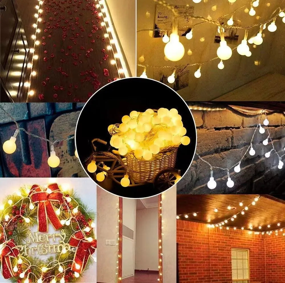 10M Ball LED String Lights USB/Battery Outdoor Fairy Lights Garden Garland For Festoon Party Home Christmas Decoration