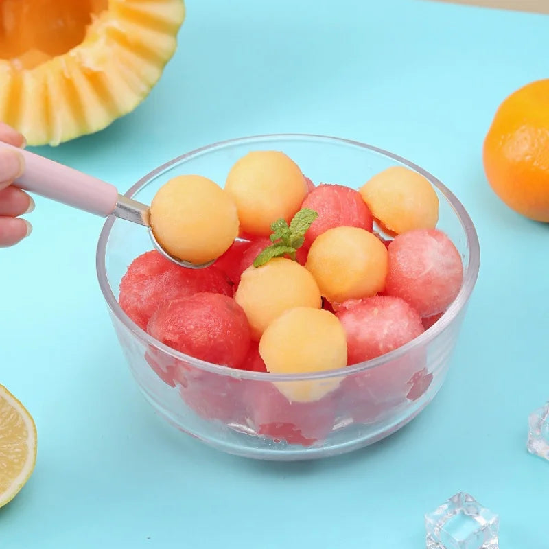 Multi Function Fruit Carving Knife Watermelon Baller Ice Cream Dig Ball Scoop Spoon Baller Kitchen DIY Cold Dishes Tools Gadgets