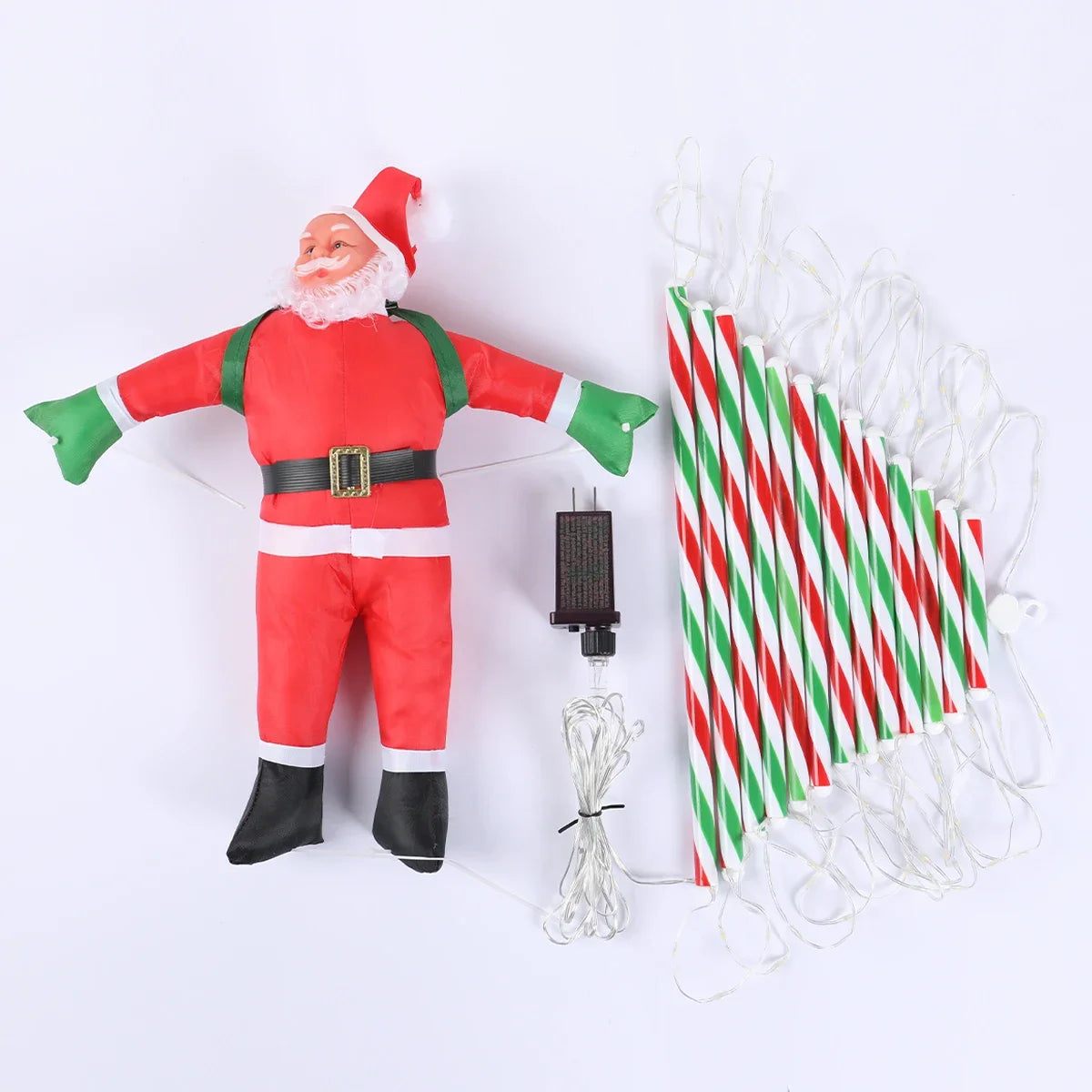 3M Santa Claus Climbing Ladder Warm Light Christmas Decoration Home Outdoor Garden Cristmas Tree Ornement New Year Gift