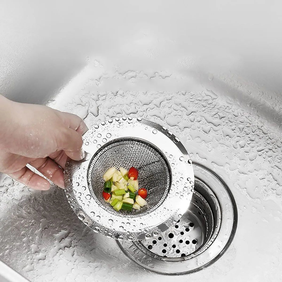 Kitchen Sink Strainer Stainless Steel Sink Funnel Anti Blocking Sink Dishwasher Basin Floor Drain Sewer Hair Strainer