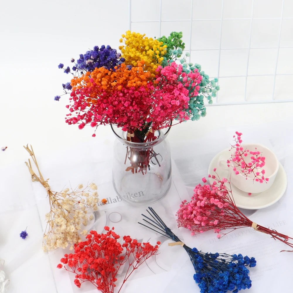 A Bunch Of Mini Natural Dried Flower Baby Breath Fresh Bouquet Decor Epoxy Resin Casting DIY Aromatherapy Candle Mold Craft Tool