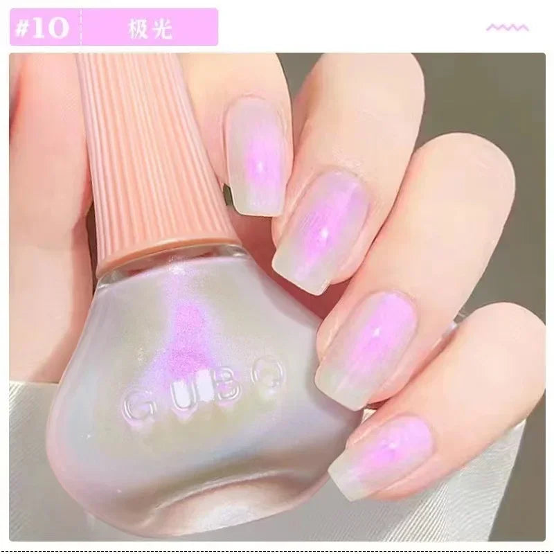 12ml Nail Polish Oil-based Nail Polish No-bake Quick Dry Non-tear Small Glitter Transparent Red Blue Green Nude 45 Colors