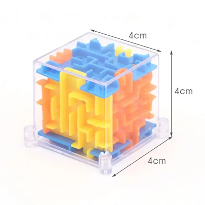 3D Maze Magic Cube Six-sided Transparent Puzzle Speed Cube Rolling Ball Magic Cubes Maze Toys For Children Stress Reliever Toys