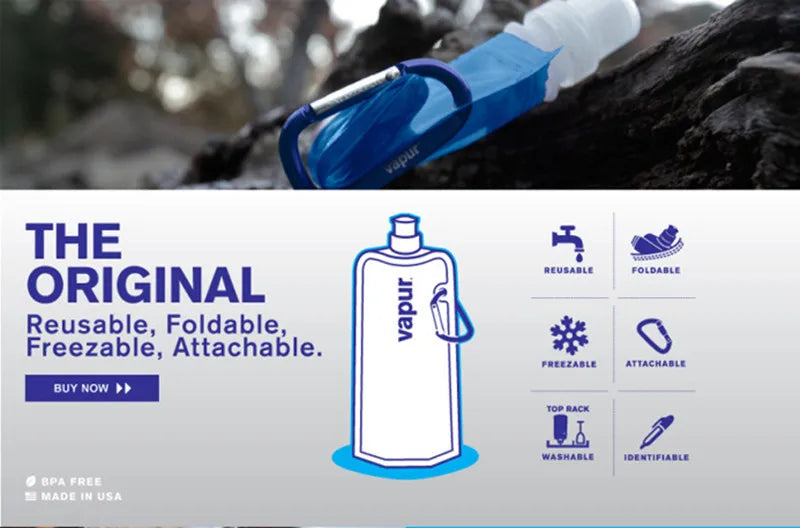 Portable Ultralight Foldable Silicone Folding Water Bottle Water Bag Outdoor Sport Supplies Hiking Camping Soft Flask Water Bag