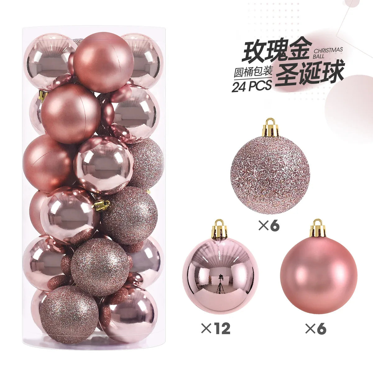 24pcs 3cm Christmas Balls Christmas Tree Ornaments Ball Xmas Hanging Tree Pendants Home Party Christmas Tree Decor New Year Gift