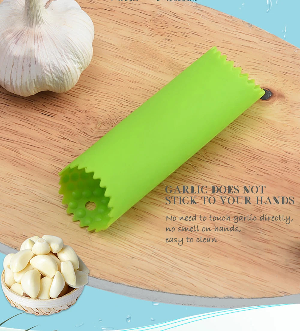 Silicone Garlic Peeler Easy Useful Kitchen Fruit Vegetable Tools Tube Garlic Stripper Non-toxic Safety Gadget