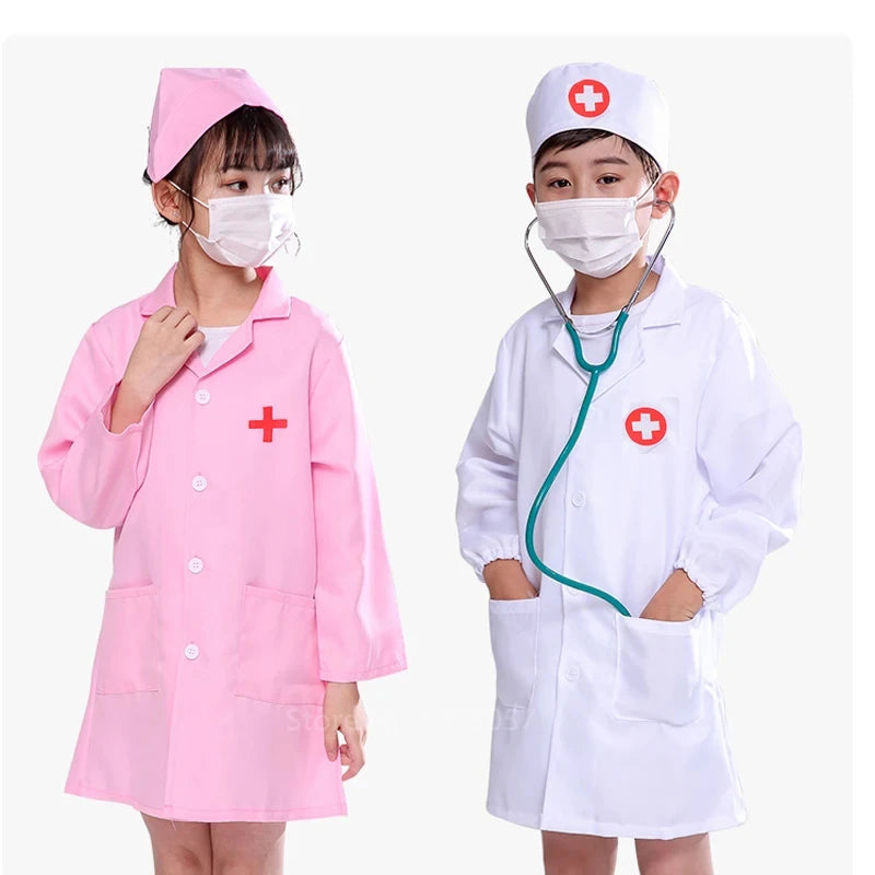 Children Doctor Toys Pretend Play Role Playing Puzzle Early Education Interactive Toy Nurse Clothing Birthday Gifts for Kids TMZ