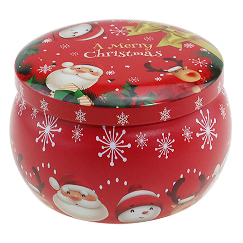 Empty Travel Christmas Aromatherapy Candle Jar Christmas Scented Candle Tin Jar Soy Wax Plant Candle Gift Box Only Empty Jar