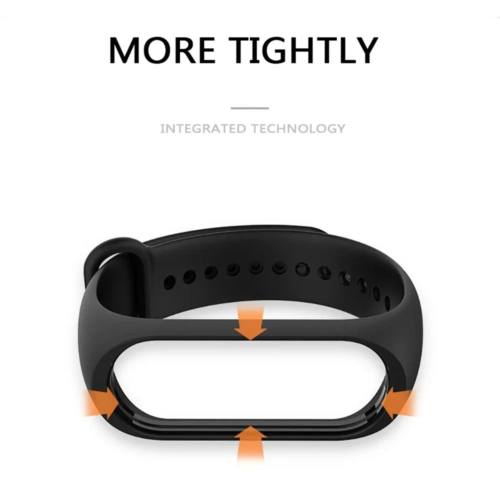 Strap for Xiaomi Mi Band 3 4 5 6 7 Sport Bracelet Silicone Wrist Strap For Xiaomi Mi Band 7 6 5 4 3 Bracelet Mi Band 7 TPU Strap