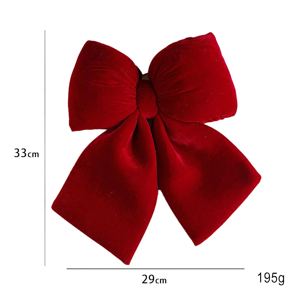 Christmas Bows Hanging Decorations Red Bowknot Christmas Tree Bowknot Baubles Ornaments New Year Xmas Tree Pendant Party Decora